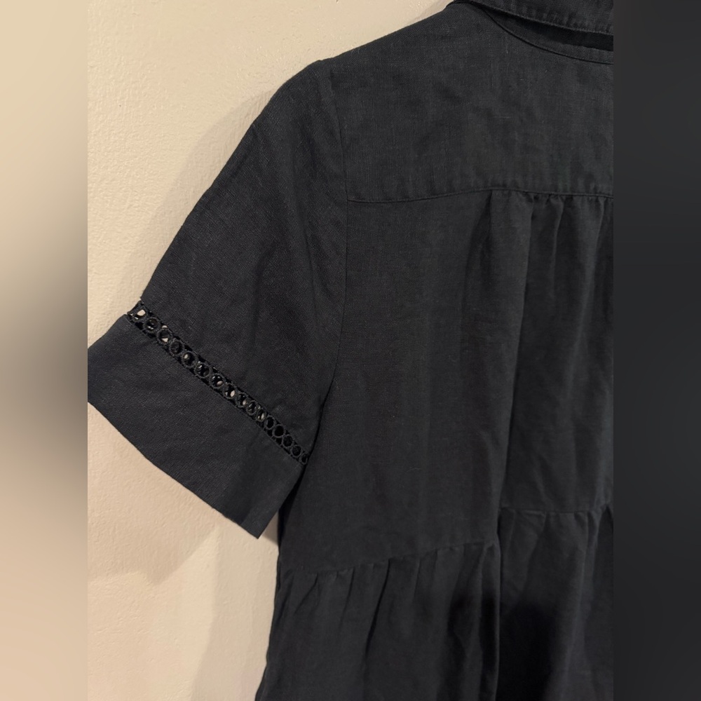Chico's Black Button-Down Dress Size Medium Great Condition - Picture 4 of 15
